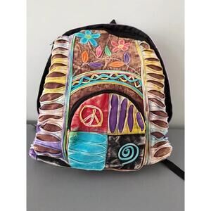 Rising International Patchwork Hippie Backpack